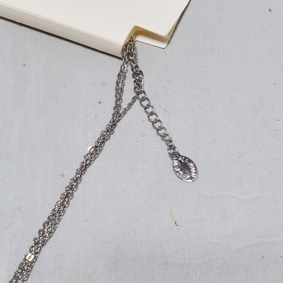 Macy’s 3-Row Silver Chain Necklace - Picture 5 of 6
